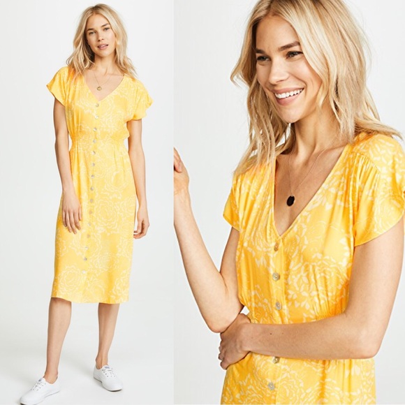 Knot Sisters Dresses & Skirts - NWT Knot Sisters Lido Front Button Sheath Dress in Sunshine